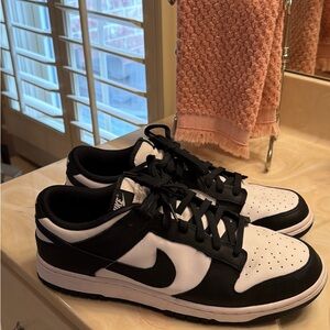 Nike Panda Dunks Black and White Low-Top Sneakers